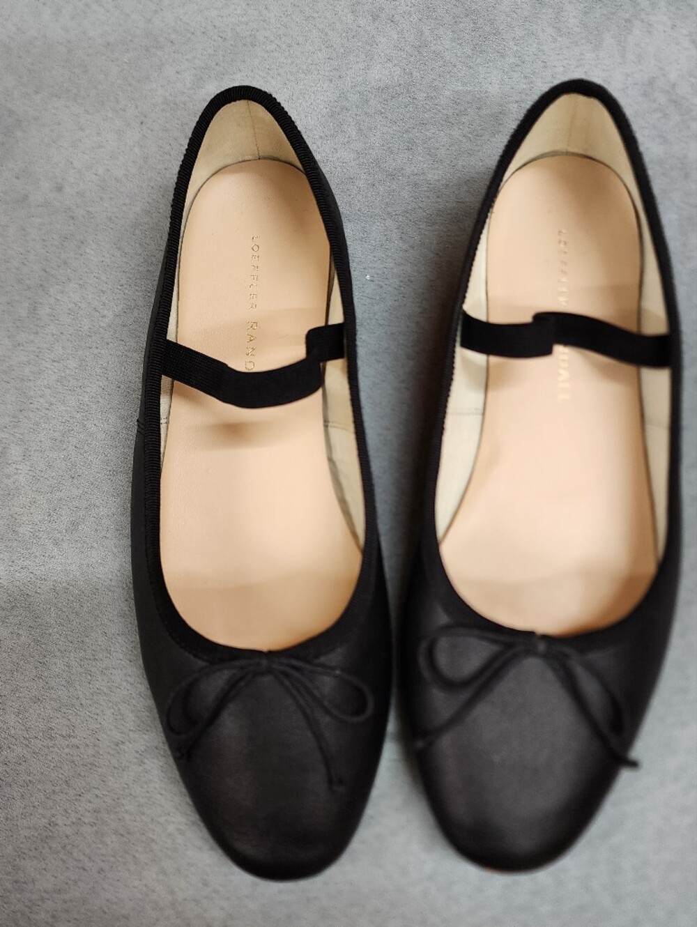 Loeffler Randall Black Satin Mary Jane Flats with Bow - Picture 4 of 4